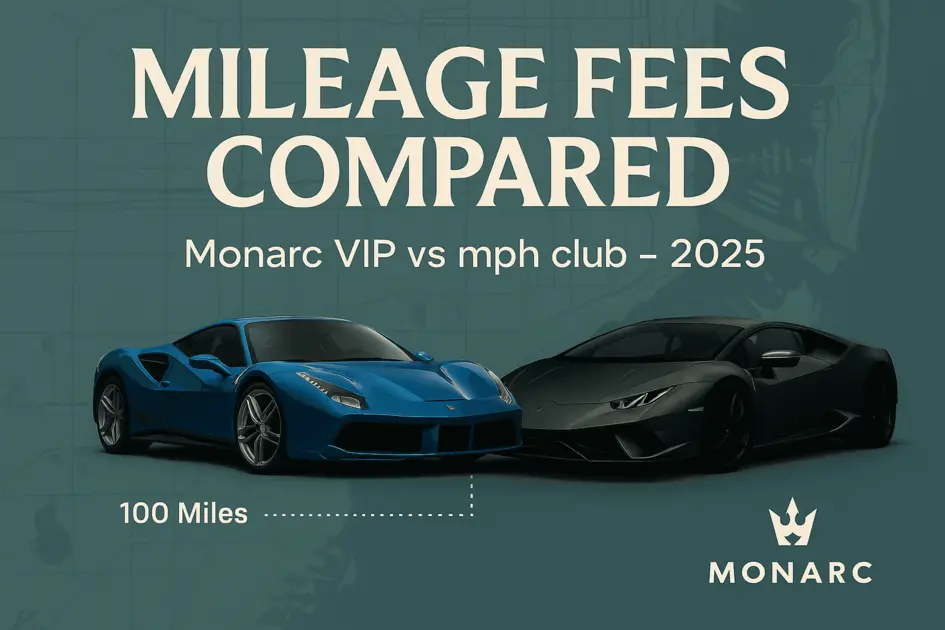 Exotic Car Rental Mileage Fees in Miami, Monarc VIP vs mph club (2025 Comparison Guide)