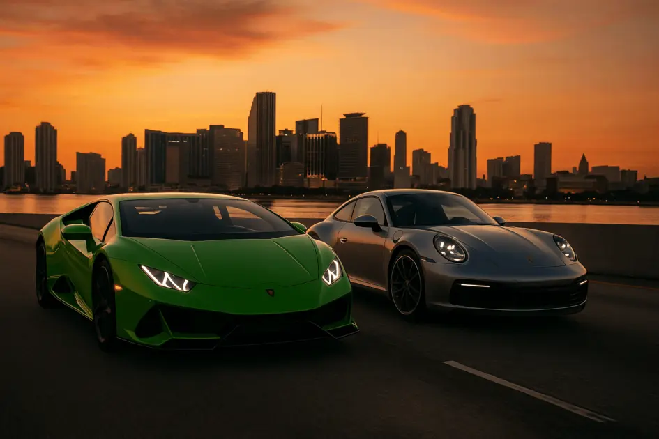 Lamborghini Huracán vs. Porsche 911 Carrera S: Which Miami First-Timer Supercar Wins Your Vacation?