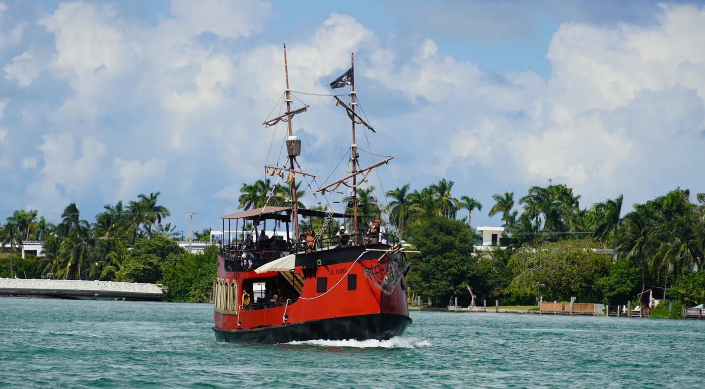 Miami Aqua Tours pirate sightseeing boat El Loro on Biscayne Bay