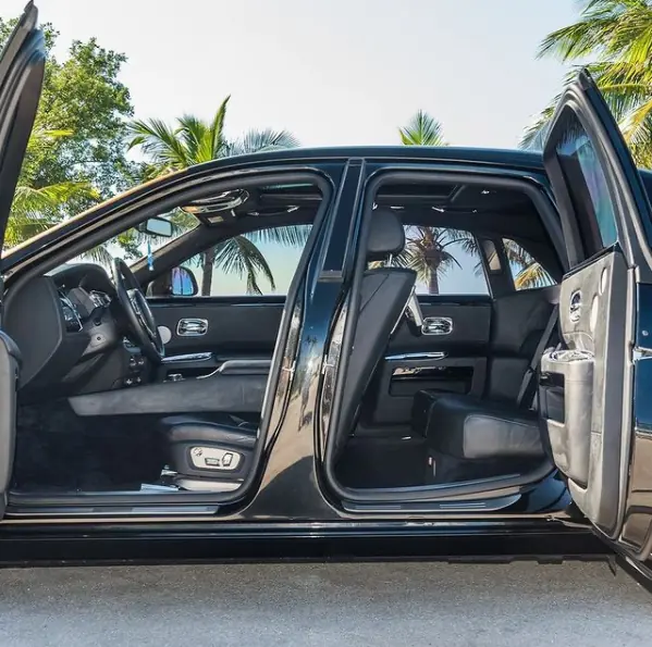 Rolls-Royce Ghost dashboard and controls for luxury sedan rental